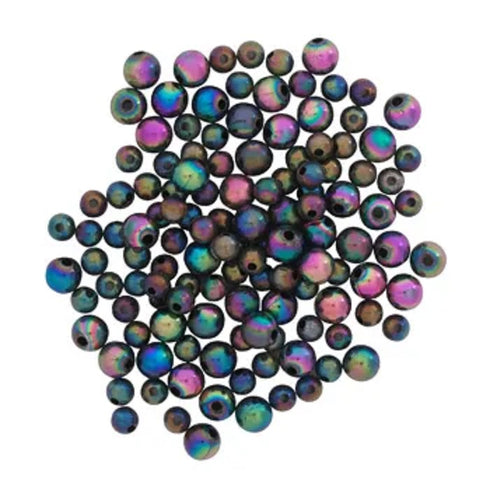 6mm - 8mm Plastic Round Beads (available in 4 colours)